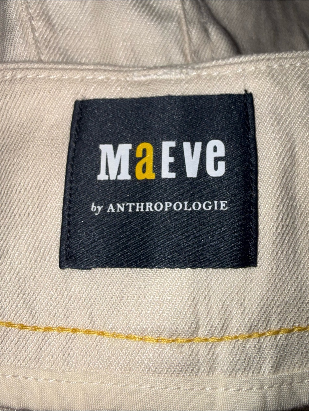 Maeve High-Waist Cream Utility Shorts - Picture 3 of 5